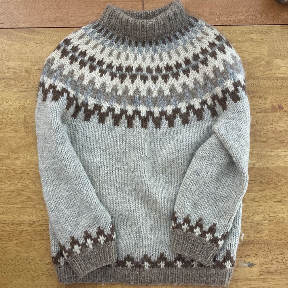 Classic Nordic Pattern Crewneck Sweater